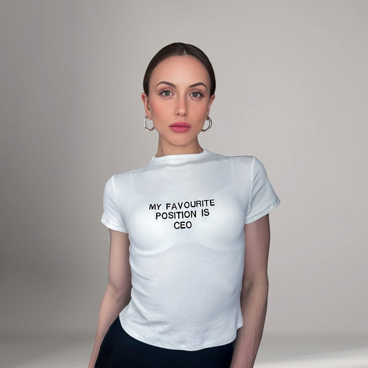 CEO Slim Fit Embroidered Tee