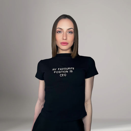 CEO Slim Fit Embroidered Tee
