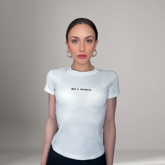 Wild & Wonderful Bodycon Embroidered Tee